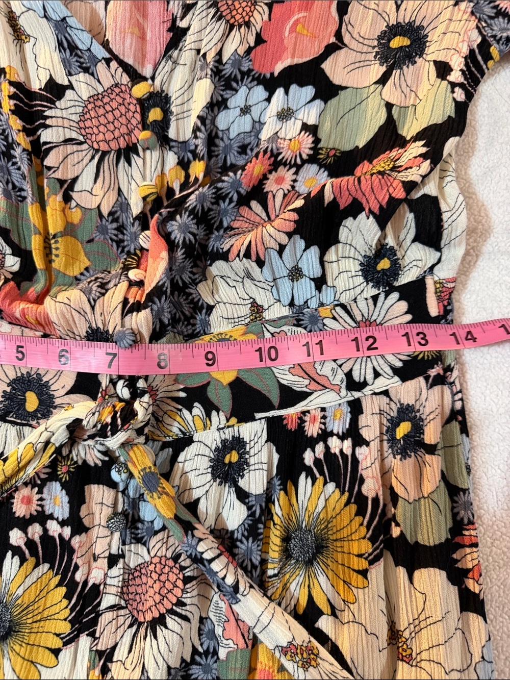 O'Neill Kyrie Flower Power Floral Romper. Sz M. 70’s. Beach. Festival. Vacation - Picture 13 of 17